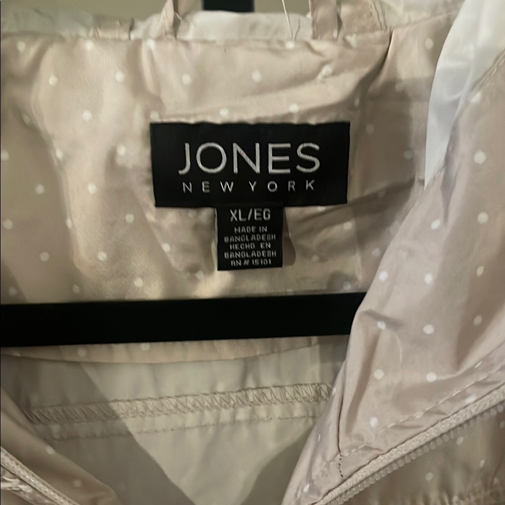 Jones New York Women's Light Tan Polka Dot Jacket- SZ XL- NWOT - Picture 2 of 10